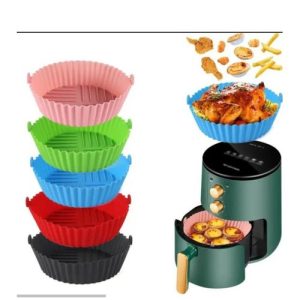 Air Fryer Silicone Pot, 2Pcs Air Fryer Silicone Liners
