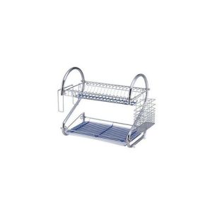 16" Stainless Steel Dish Drainer With Cup And Cutlery Holder