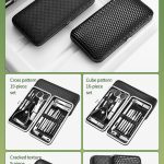 9pcs/16pcs/19pcs Stainless Steel Nail Clipper Kits Pedicure Tool Nail Cutter Set With PU Bag