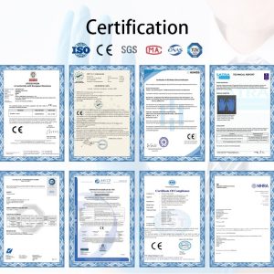 Box Custom Gloves With Logo Work Gloves Disposable Blue Vinyl Nitrile Blend Gloves Powder Free Latex Free