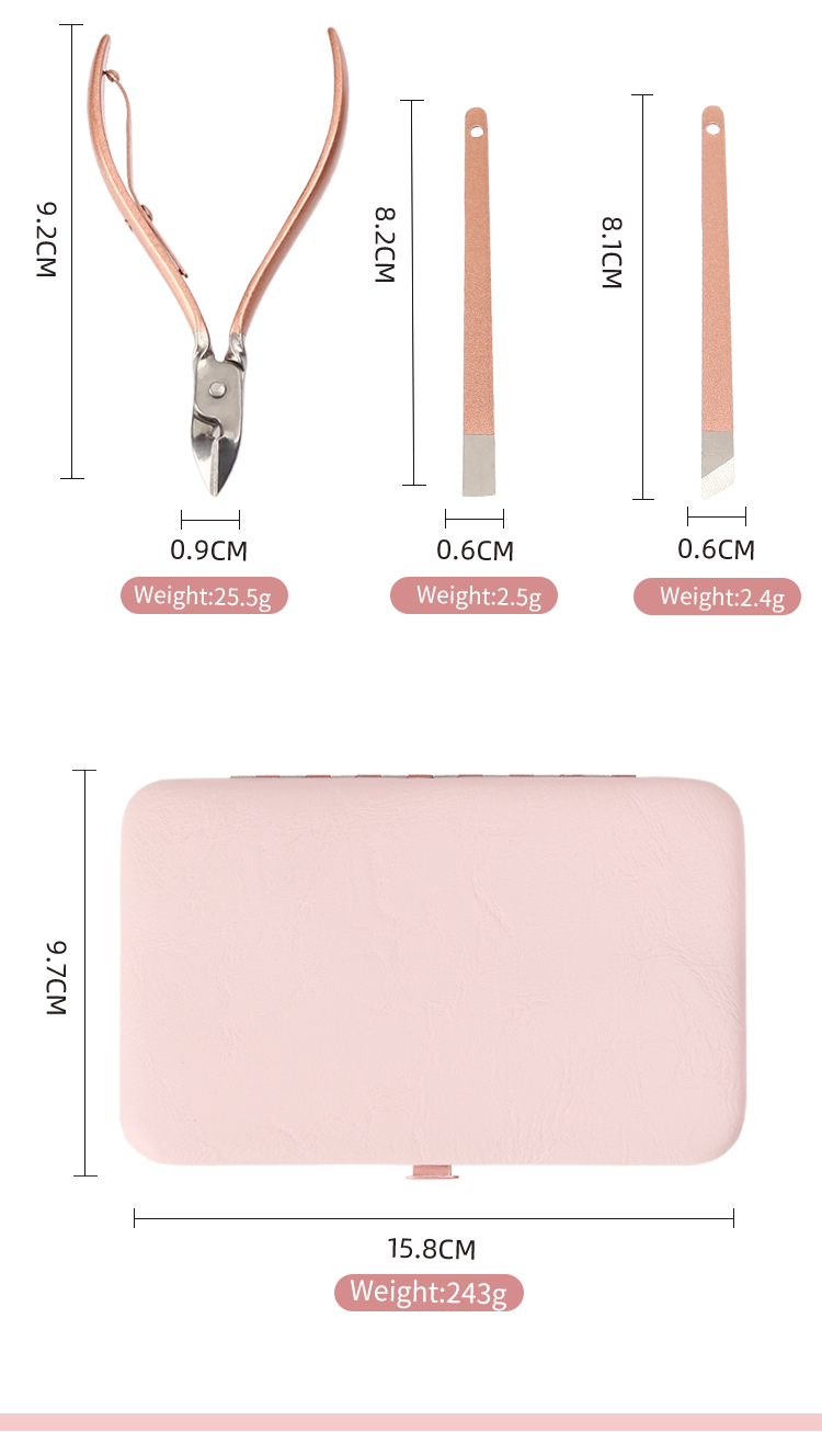 2025 New YD Professional Girl Nail Clipper Kit 15 Pcs Manicure Set for Women