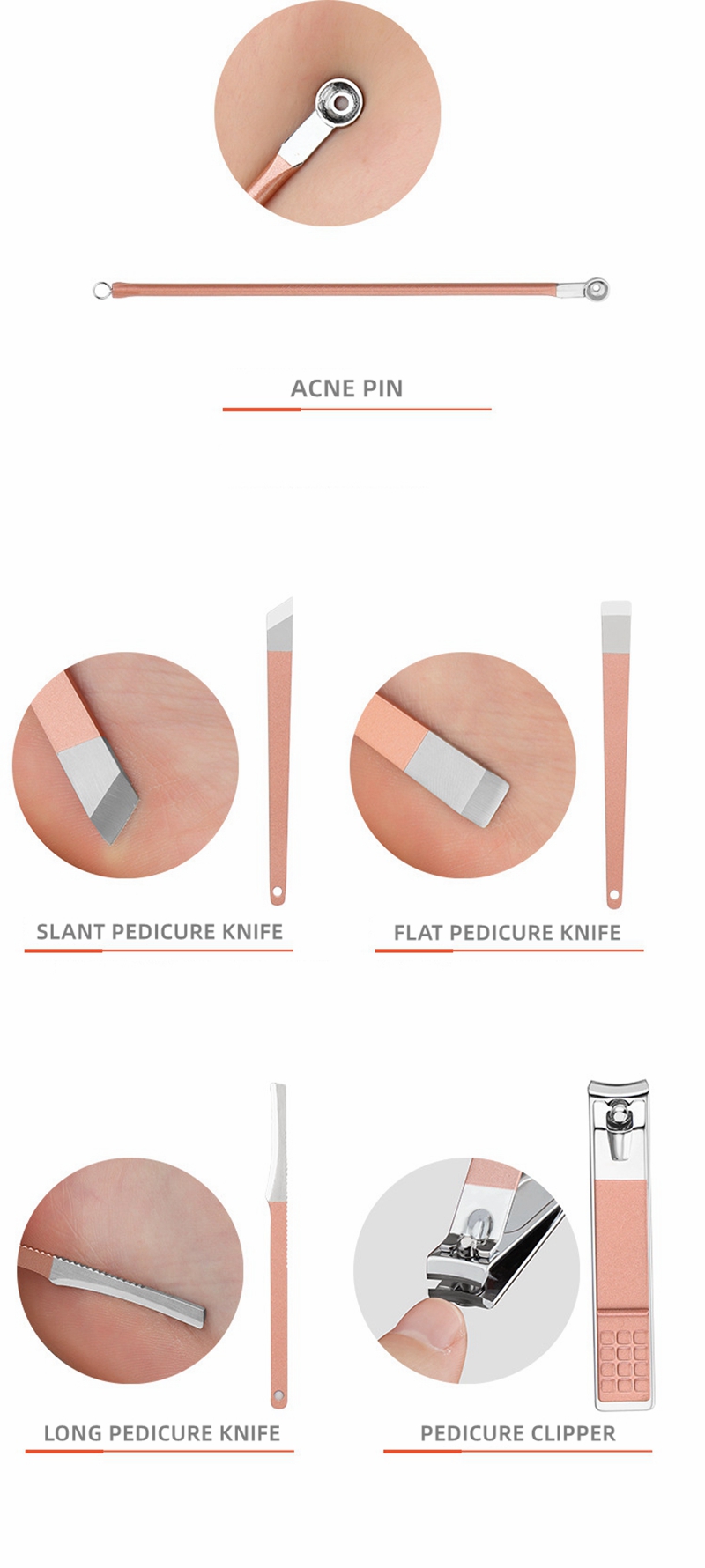 Hot Online Sales Professional Stainless Steel Luxurious Nail Clippers Kit Pedicure Care Tools Multi-Functional Manicure Set Box