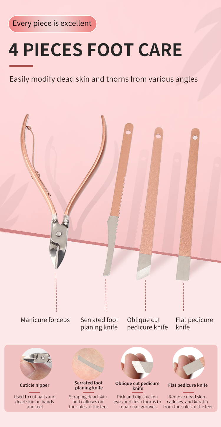 2025 New YD Professional Girl Nail Clipper Kit 15 Pcs Manicure Set for Women