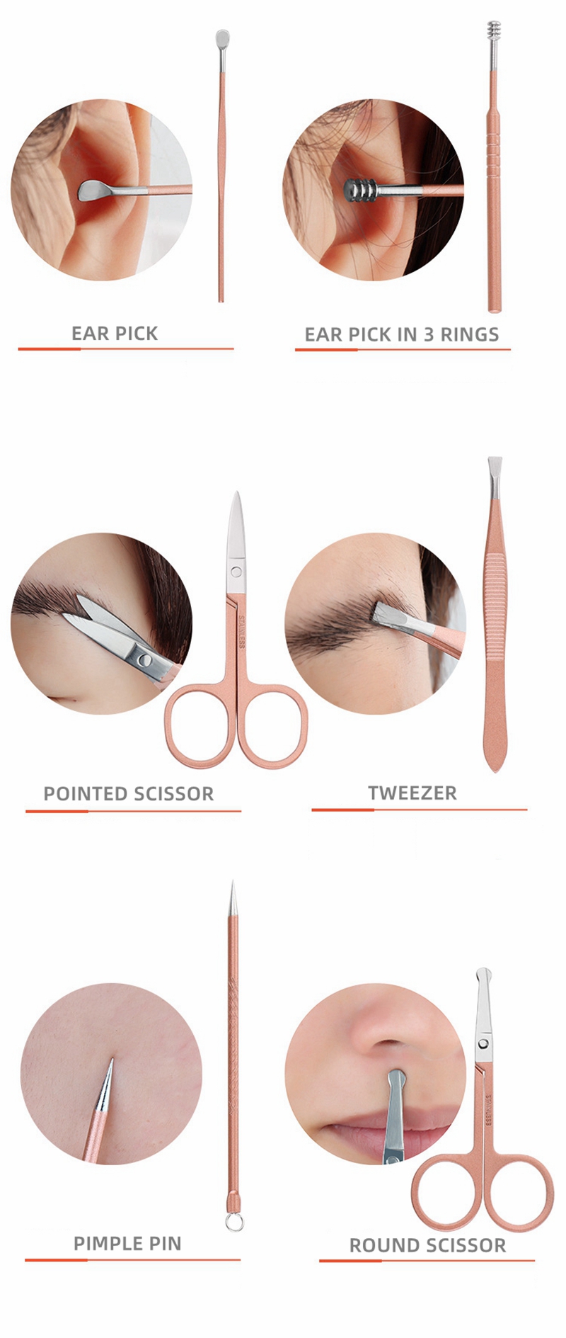 Hot Online Sales Professional Stainless Steel Luxurious Nail Clippers Kit Pedicure Care Tools Multi-Functional Manicure Set Box