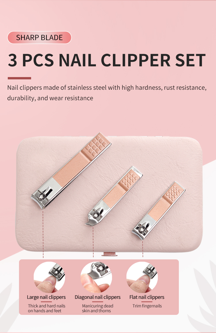 2025 New YD Professional Girl Nail Clipper Kit 15 Pcs Manicure Set for Women