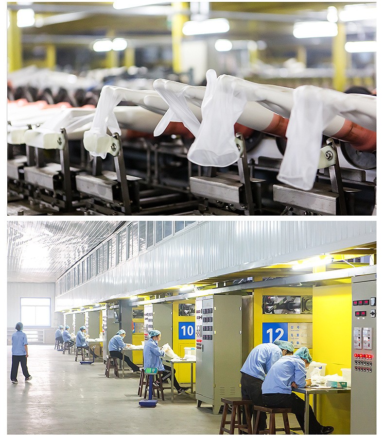 Box Custom Gloves With Logo Work Gloves Disposable Blue Vinyl Nitrile Blend Gloves Powder Free Latex Free