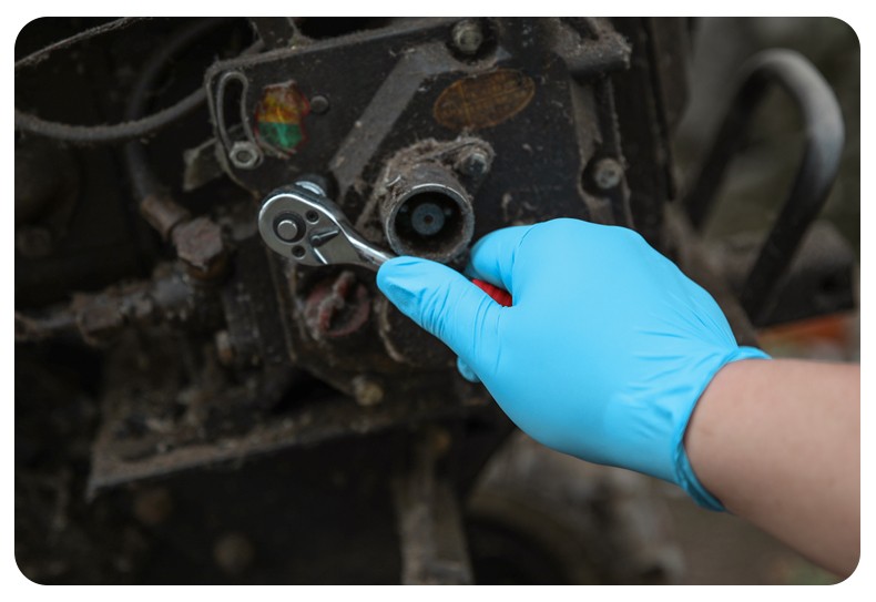 Box Custom Gloves With Logo Work Gloves Disposable Blue Vinyl Nitrile Blend Gloves Powder Free Latex Free