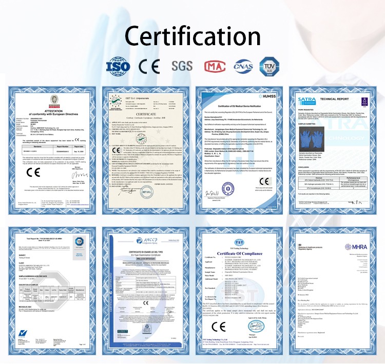 Box Custom Gloves With Logo Work Gloves Disposable Blue Vinyl Nitrile Blend Gloves Powder Free Latex Free