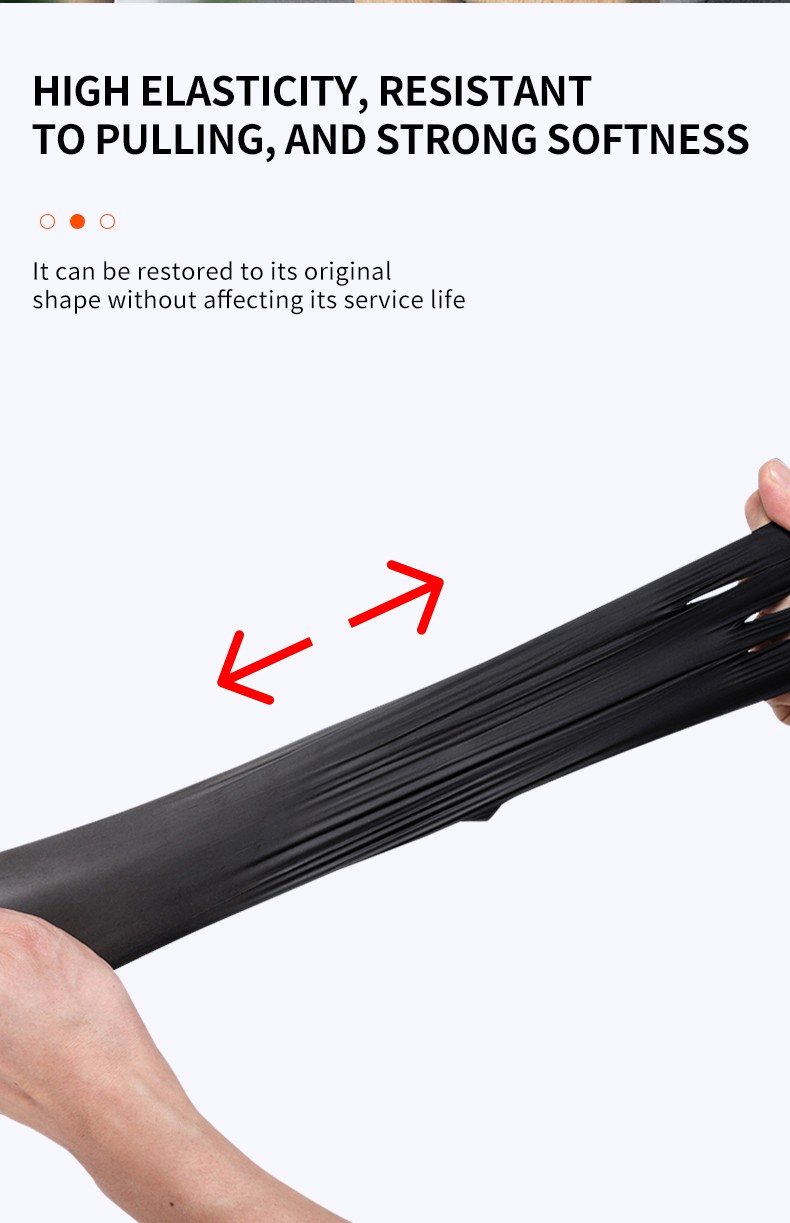 Disposable black nitrile gloves for mechanical maintenance kitchen food processing chef cooking waterproof and oil resistant