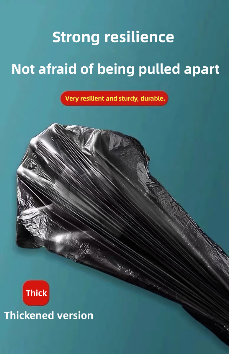 Thickened household garbage bags with drawstrings, available in multiple colors, suitable for office and kitchen use