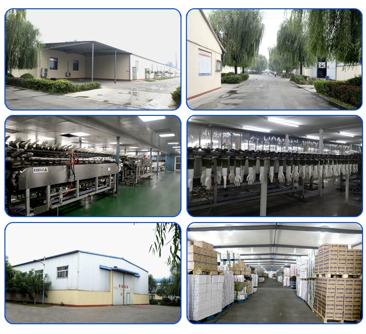 Box Custom Gloves With Logo Work Gloves Disposable Blue Vinyl Nitrile Blend Gloves Powder Free Latex Free