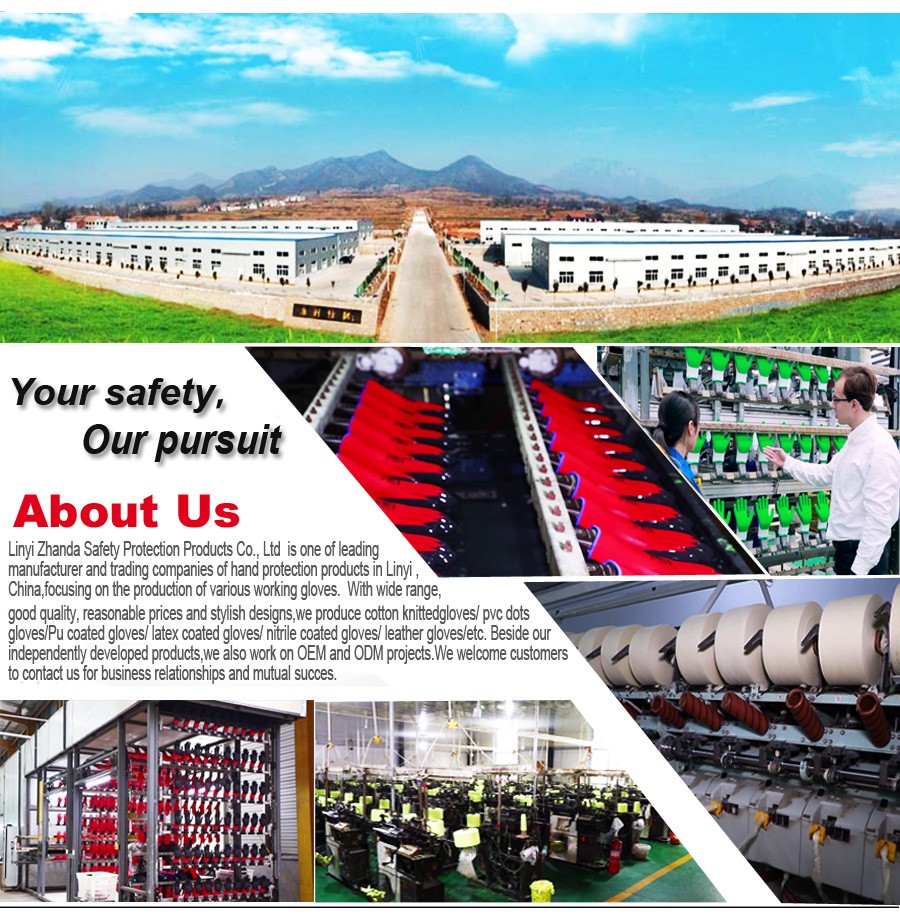 Construction Polyester 13G Latex Rubber Coated Red and Black Work Protective Gloves With Latex Coating