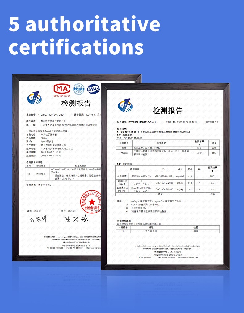 Disposable black nitrile gloves for mechanical maintenance kitchen food processing chef cooking waterproof and oil resistant