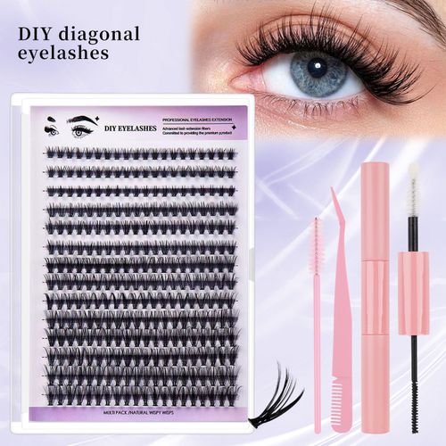 DIY Eyelash Extension Kit Single Cluster False Lashes 280pcs Lash Clusters 8-16mm