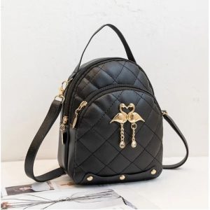Mini Backpack Swan Hanging Small Backpack Bookbag Ladies Satchel Bags