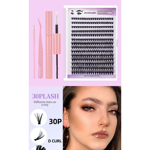 DIY Eyelash Extension Kit Single Cluster False Lashes 280pcs Lash Clusters 8-16mm - Image 2