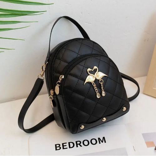 Mini Backpack Swan Hanging Small Backpack Bookbag Ladies Satchel Bags - Image 2