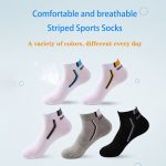 5 Pairs - Men's Cotton Mesh Breathable Sports Ankle Socks