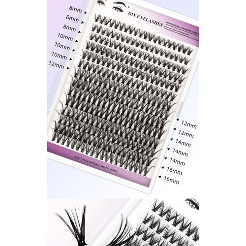 DIY Eyelash Extension Kit Single Cluster False Lashes 280pcs Lash Clusters 8-16mm - Image 4
