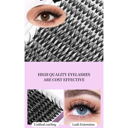 DIY Eyelash Extension Kit Single Cluster False Lashes 280pcs Lash Clusters 8-16mm - Image 5