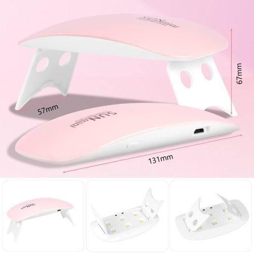 Mini UV LED Nail Dryer Lamp Nails Curing 6W Mini USB Portable Lamp 2 Modes White - Image 5