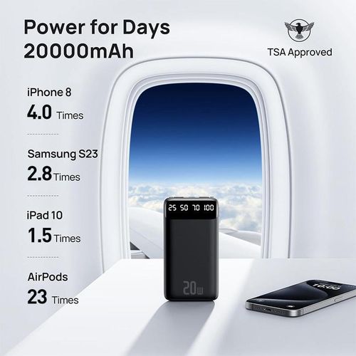 VIC 20000mAh Power Banks Portable Charger Ultra Slim Battery Pack( Type C Input) - Image 5